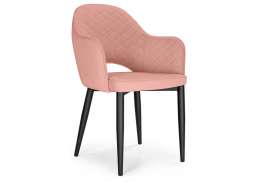 Стул на металлокаркасе Vener coral / black (56x77x85)