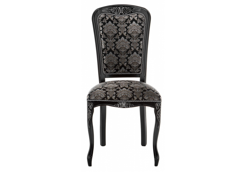 Стул деревянный Клето патина серебро / черный (50x54x104)