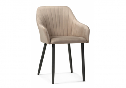 Стул на металлокаркасе Слэм бежевое / черное (53x64x83)