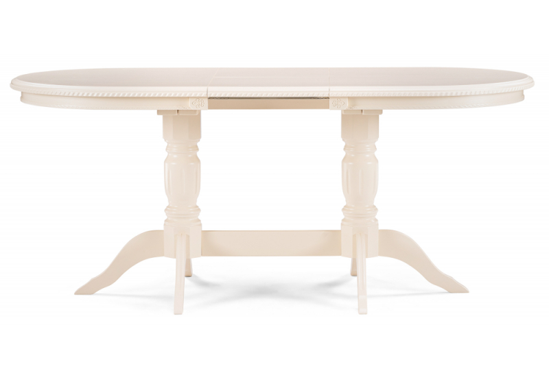 Стол деревянный Эритрин овальный бежевый (80x77). 