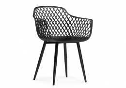 Пластиковый стул Rikon black / wood (58x45x79)