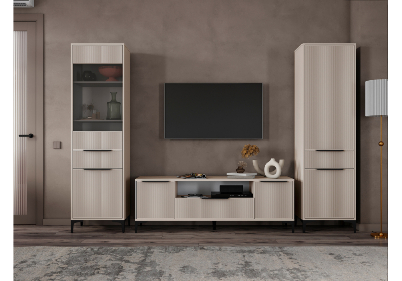 Готовая гостиная Иадама кашемир / кашемир комплектация 6 (275x40,3x196). 
